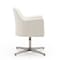 Manhattan Comfort Pelo Adjustable Height Swivel Accent Chair in White and Polished Chrome, PK2 2-AC030-WH - alternate 6